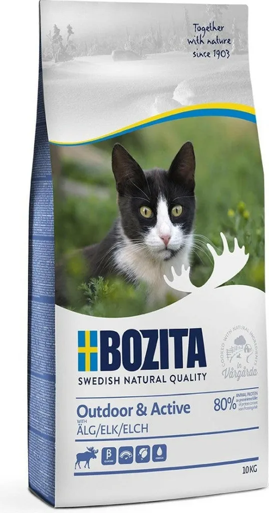 Bozita Outdoor & Active Alce 10kg: Energia Pura per Gatti Esploratori