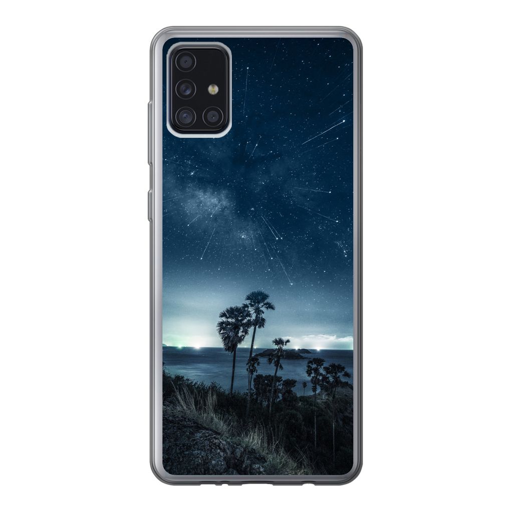MuchoWow Handyhülle Schutzhülle Hülle für Samsung Galaxy A52 5G Sternenhimmel - Meer - Tropisch - Jungen - Mädchen - Kinder Silikon Softcase...