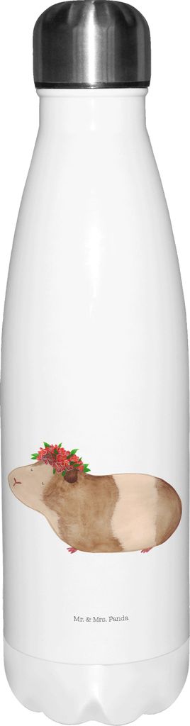 Mr. & Mrs. Panda Teeflasche Meerschweinchen Weisheit - Weiß - Geschenk, Trinkflasche, thermobehälter, Thermos, trinkflaschen, Wasserflasche, Real...