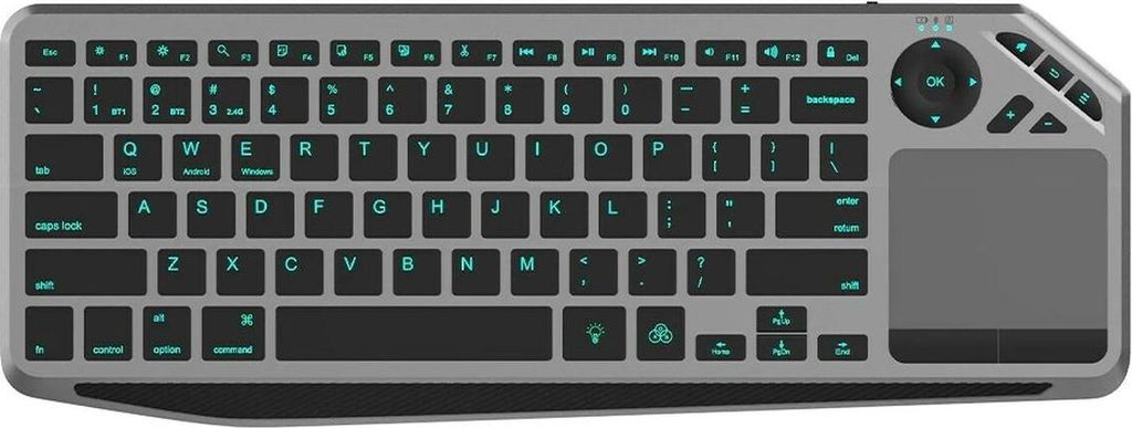 Techly ICTB9801TB Tastatur RF Wireless + Bluetooth QWERTY US Englisch Schwarz