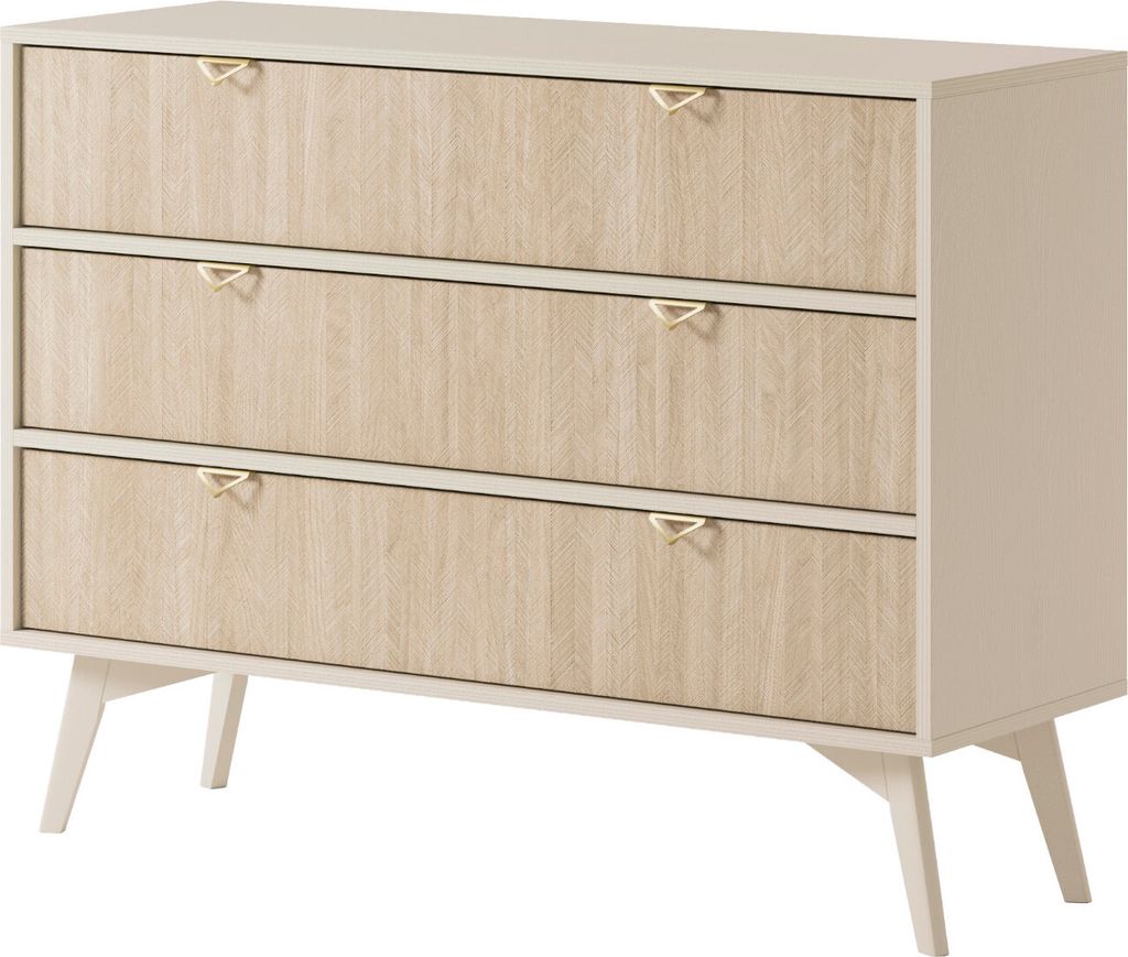 Kommode Beistellkommode Sideboard WILD 02 beige / scandi