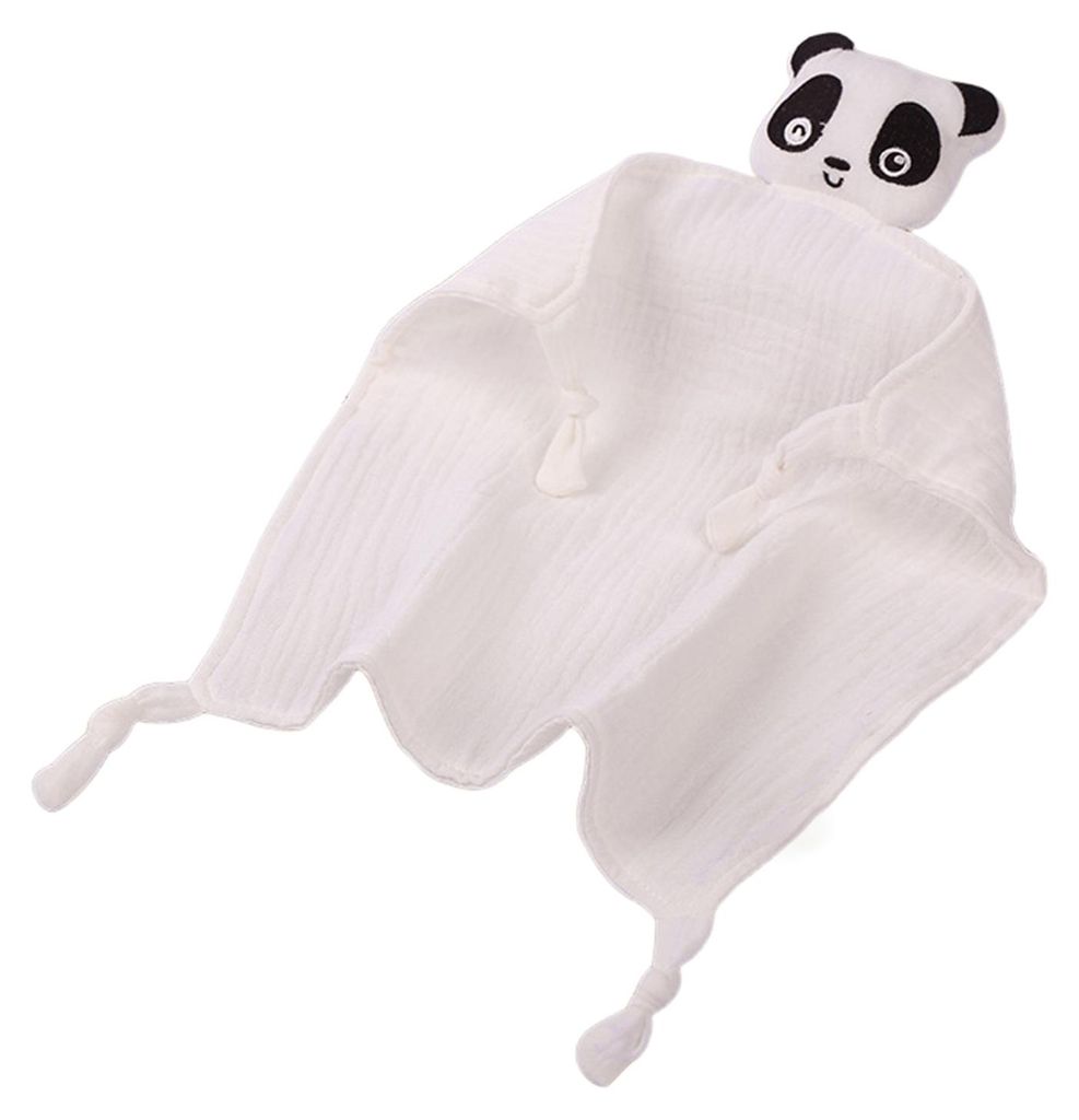Kuscheltiere mit Tiermotiven für Babys: Beruhigendes Musselin-Schmusetuch mit Panda- und Kaninchenmotiv, selbstberuhigendes Anti-Tropfen-Handtuch ...