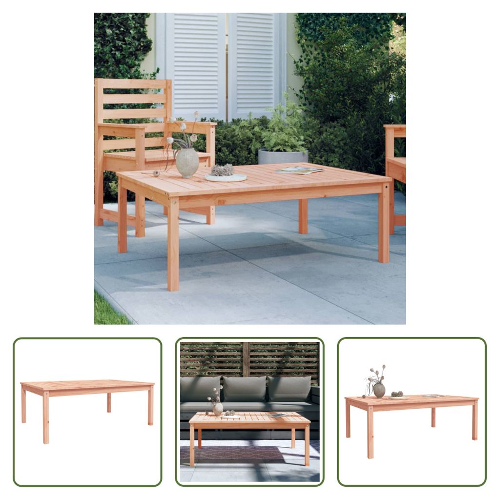 The Living Store Gartentisch 121x82,5x45 cm Massivholz Produktbild 