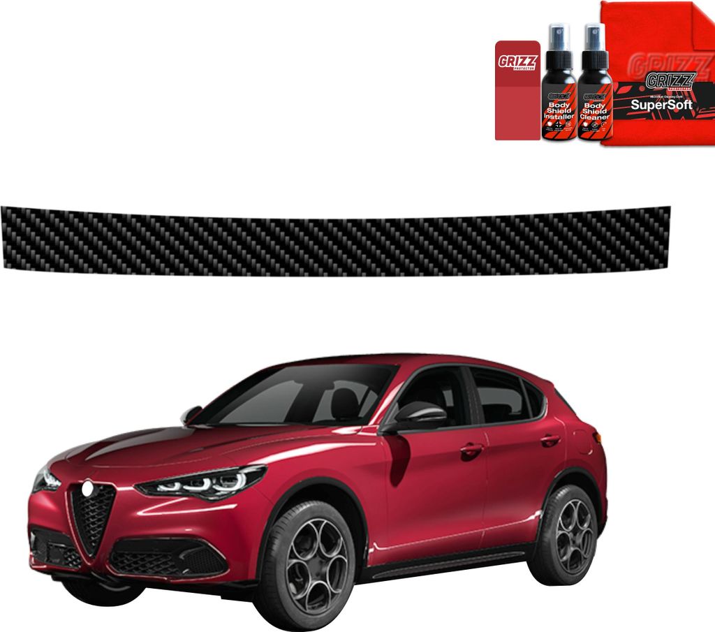 Kohlenstoff Schutzfolie Grizz Protector für Ladekante - Alfa Romeo Stelvio (2023-2025)