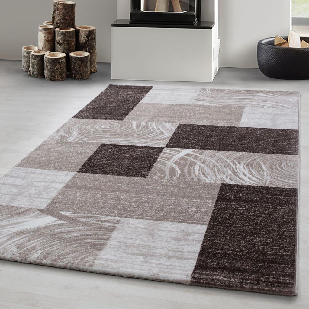 Carpetsale24 Teppich Wohnzimmer Moderner Abstrakt Design Teppich, Kurzflor Teppich, Weich und Pflegeleicht, Grösse: 80x300 cm