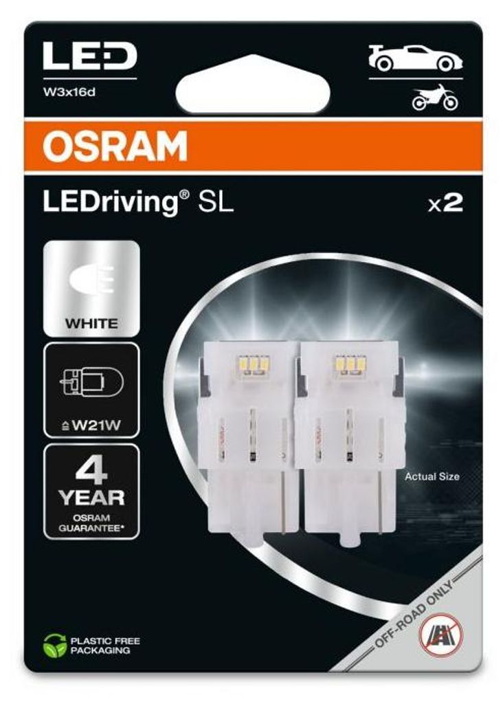 2 Ampoules LAMPE LED LEDriving SL W21W White 6000K ECO Image du produit 