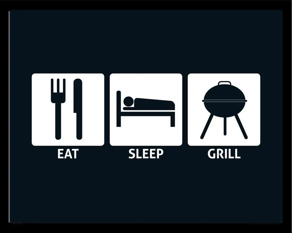 Poster Design Eat Sleep - Cornice Shinsuke Mini MDF Nero High-End