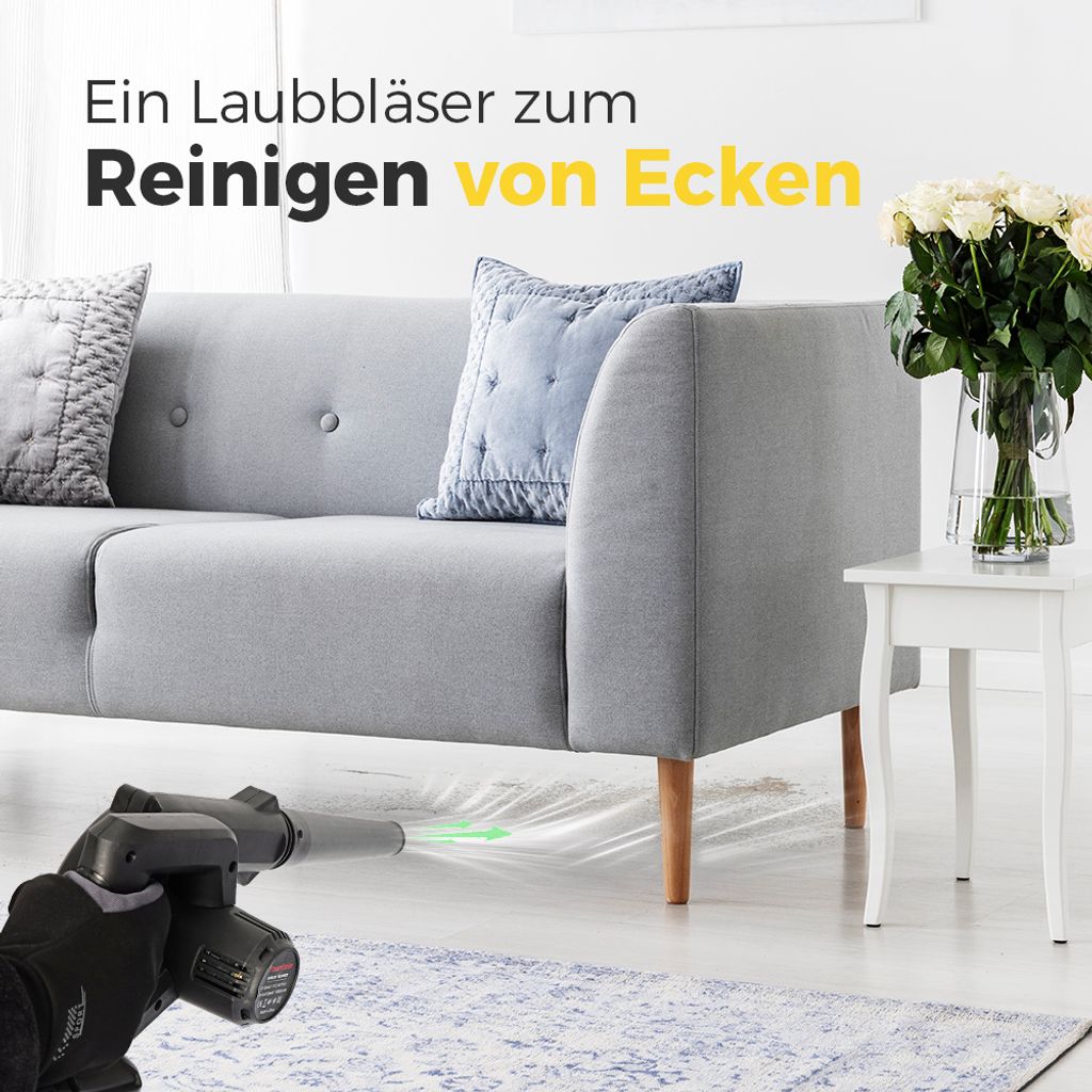 Akku Laubbläser,Gebläse Laubsauger,Bläser Sauger Mit 2 Produktbild 5