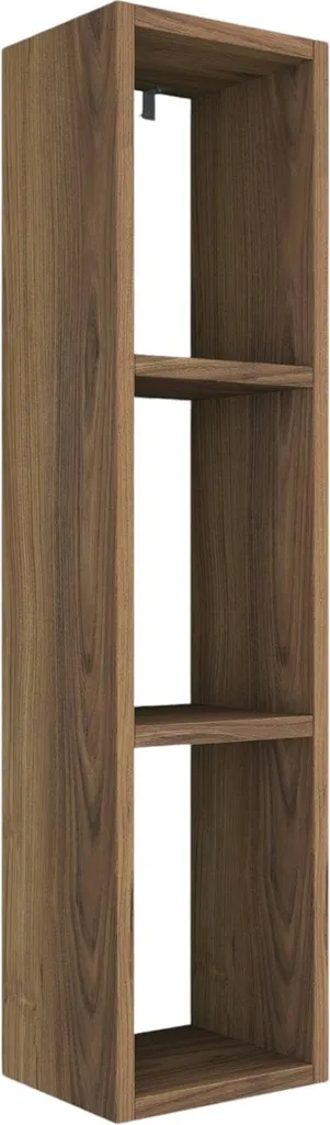 Étagère de Bureau Belgrade Noyer 90cm pour Rangement Livres et Objets
