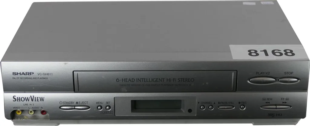 Sharp VC-GH611 Magnétoscope VHS Hi-Fi 6 Têtes Haute Qualité Vidéo