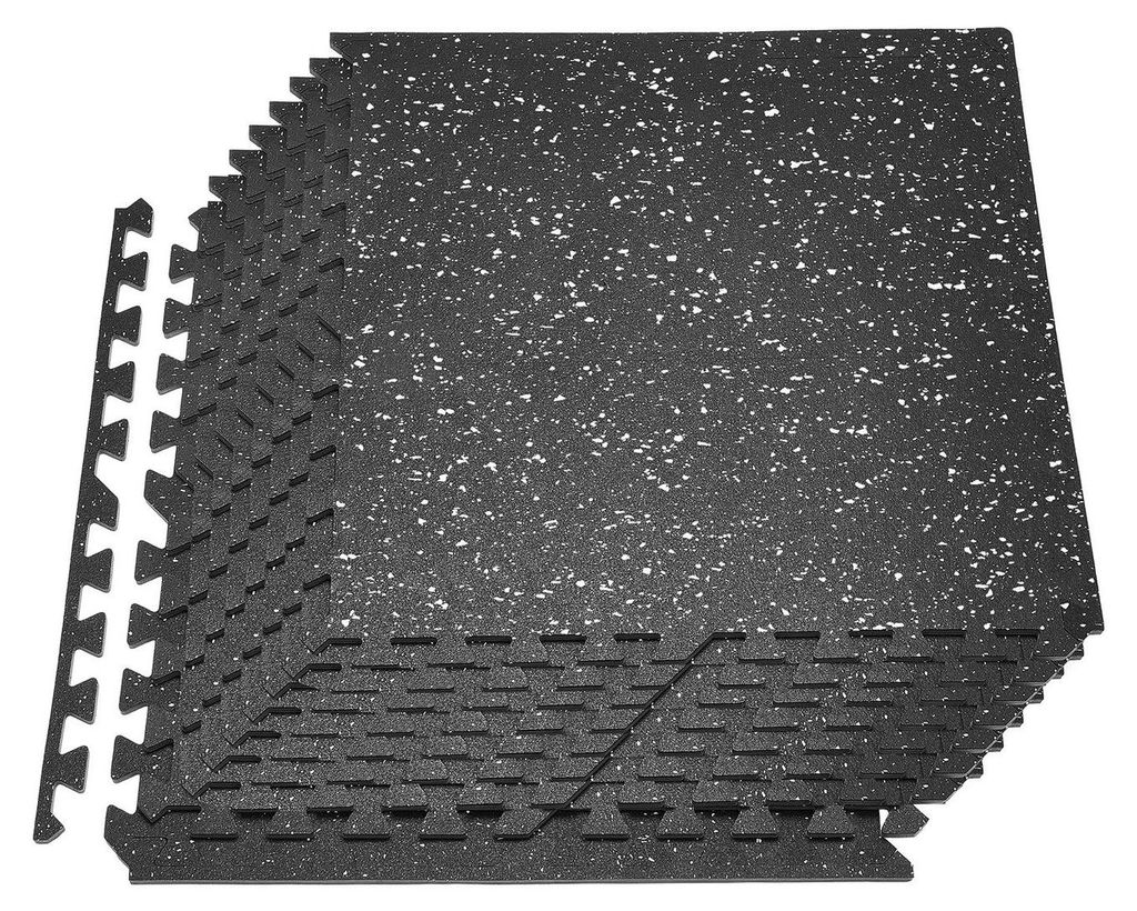 Puzzle-Trainingsmatte, 12-teiliges Fitnessmatten-Set, 610 x 610 x 10 mm, hochdichte EVA-Schaumstoffmatten, ineinandergreifende weiche Gummifliesen,...