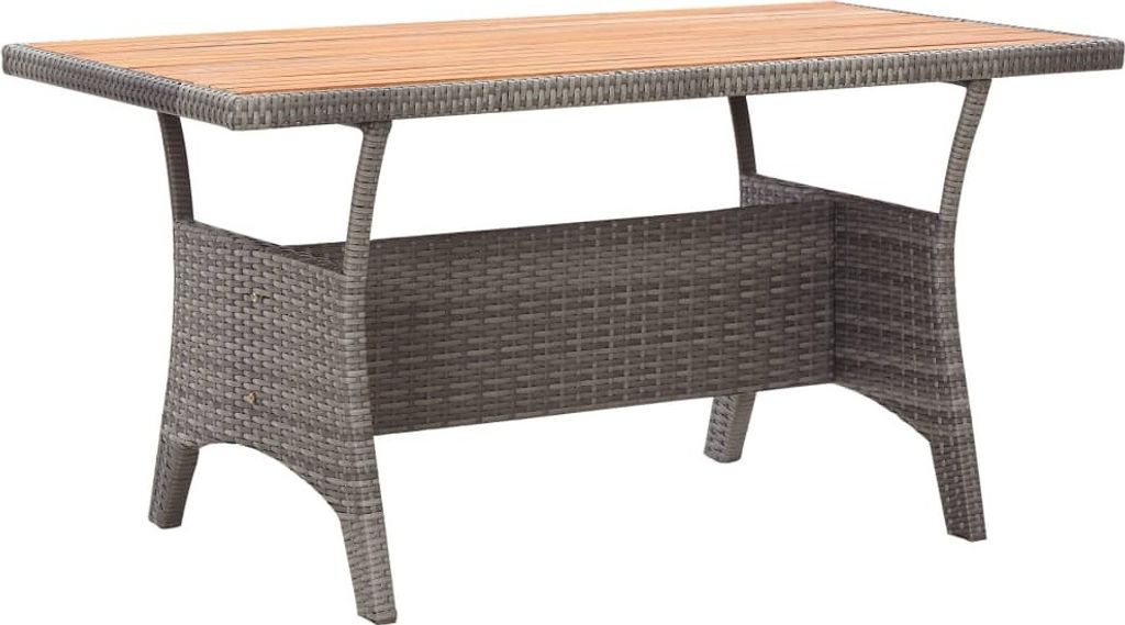 Gartentisch Grau 120x70x66 cm Akazie Massivholz