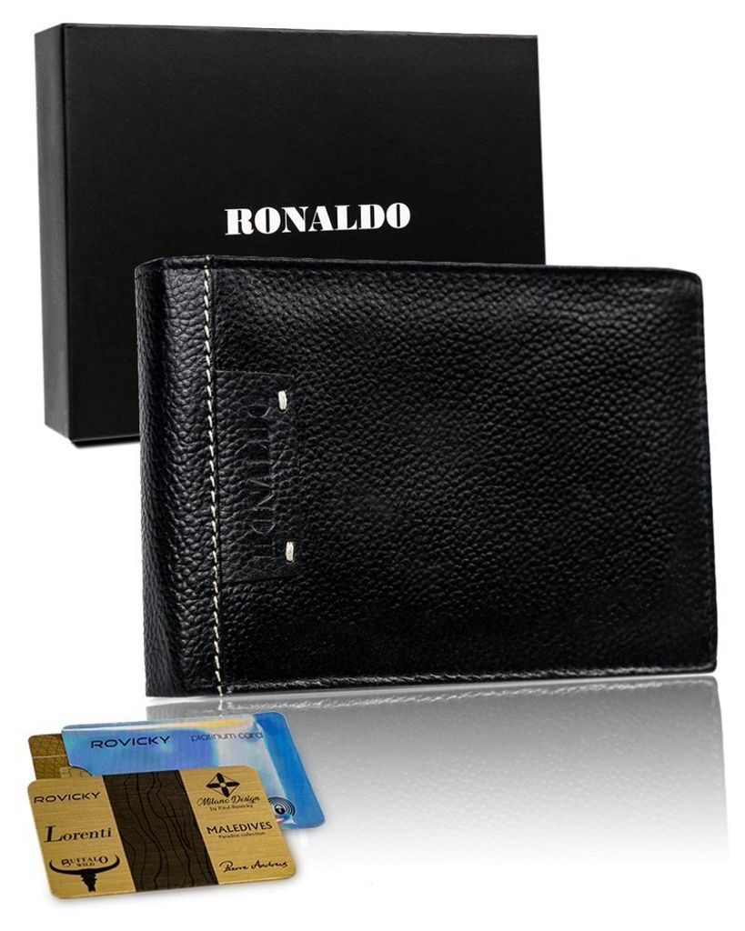 Ronaldo Herrenleder Brieftasche Salz schwarz universell Produktbild 