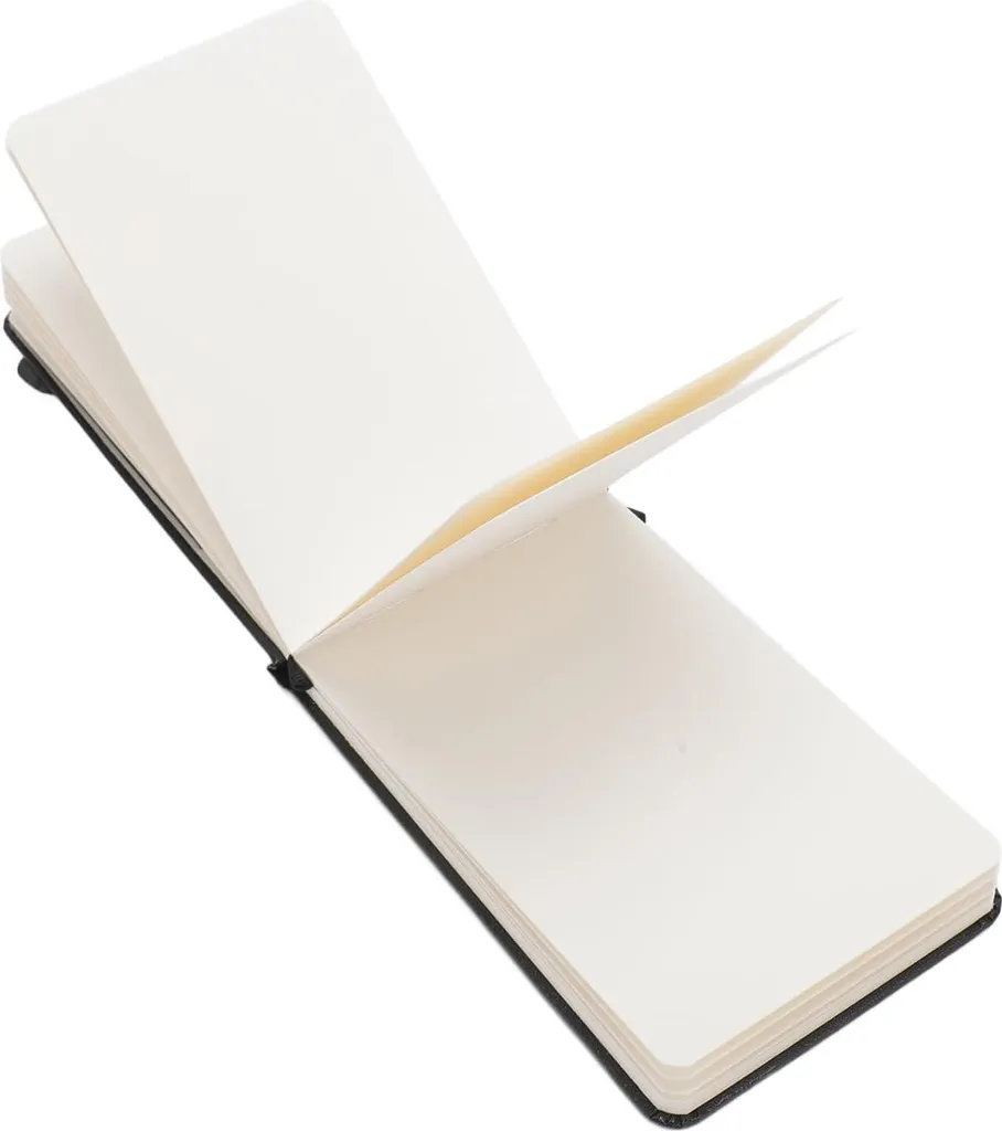 Papier aquarelle 300g en carnet portable résistant cuir PU brun