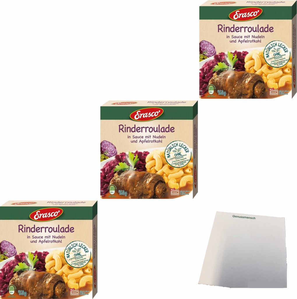Erasco Menü Rinderroulade 3er pack (3x460g Packung) + usy Produktbild 