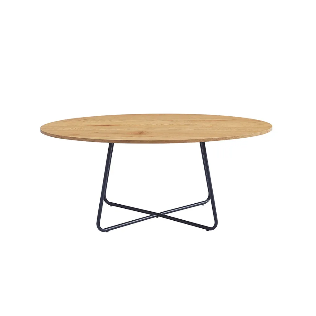 Home Deluxe - Tavolino Oval NOVARIS 110 x 66 x 47 cm - Rovere oliato|Tavolo da divano, tavolo da salotto, soggiorno