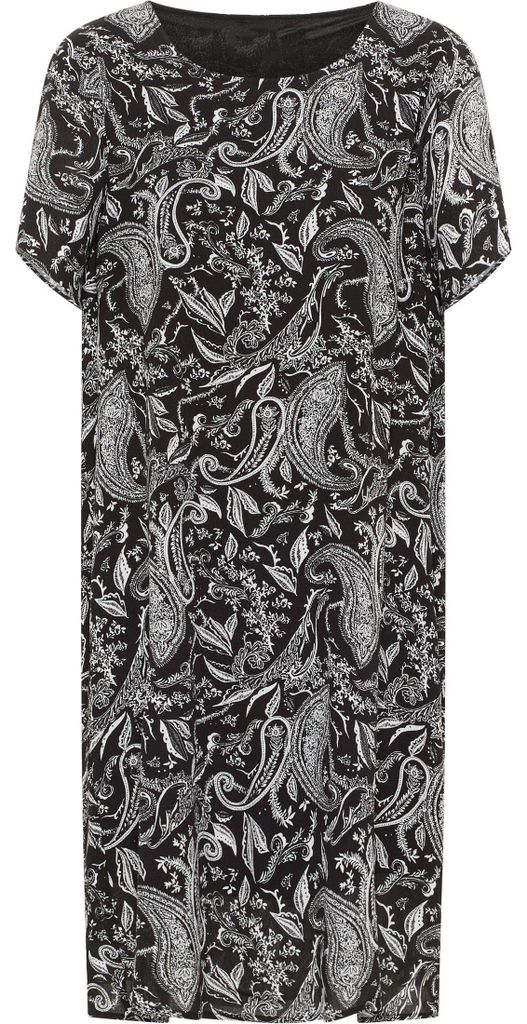 Basuto damen kleid - schwarz weiss, XL
