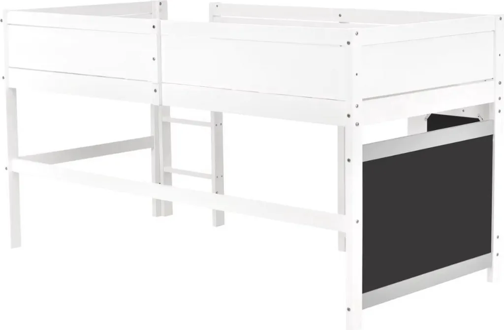 Lit Cabane 90x200 cm Tavien - Cadre de Lit Scandinave avec Sommier Inclus