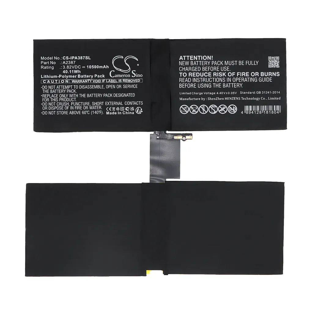 TECHTEK Batteria compatibile con [Apple] A2378, A2379, A2461, A2462, iPad Pro 12, iPad Pro 12.9 2021, iPad Pro 5th Gen 12.9 2021, per [Apples] iPad P