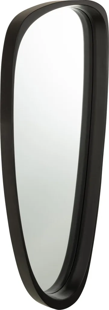Agrandissez votre Pièce avec le Miroir Long J-Line Giles Noir en MDF/Verre