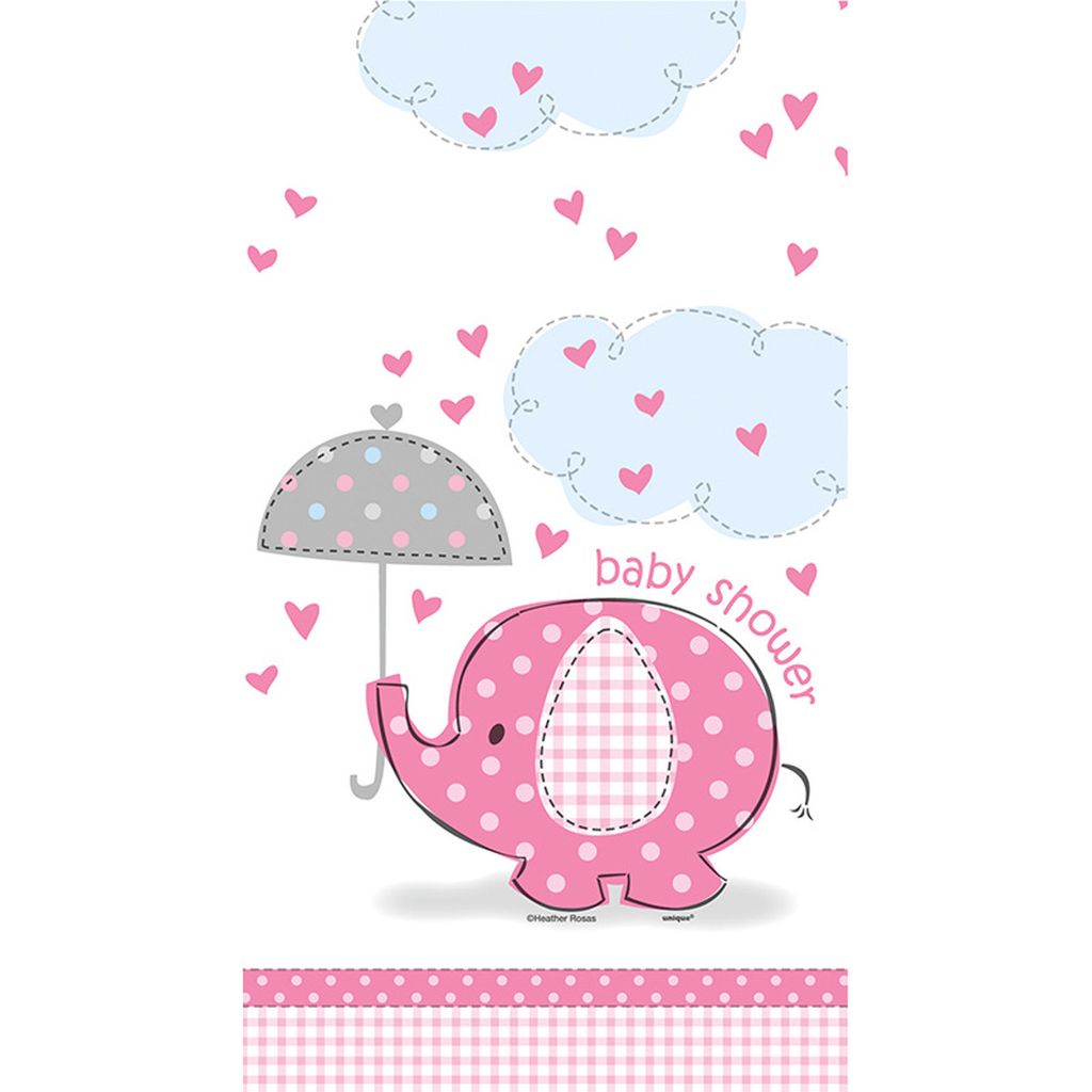 Baby Shower Elefant Mädchen Tischdecke Produktbild 