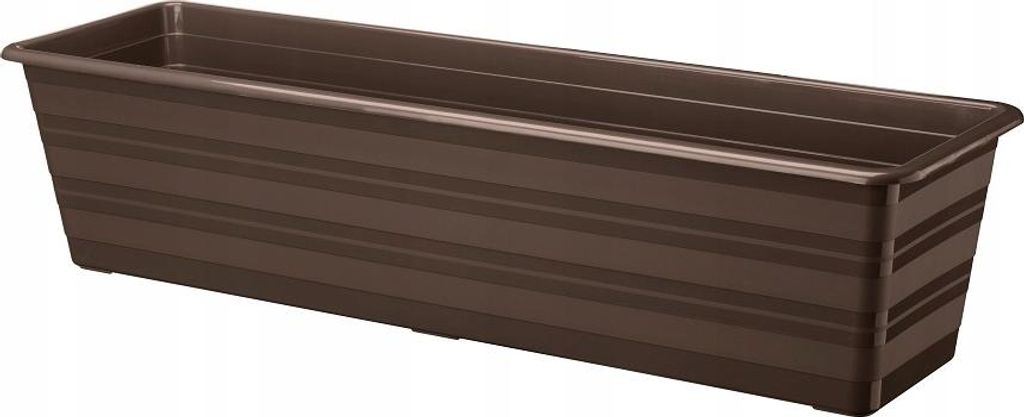 Kunststoff-Balkontopf braun 60 x 17 x 14 cm