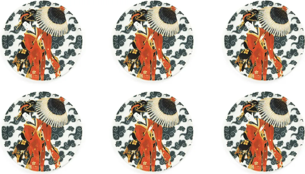 Excelsa Kimono Set 6 Piatti Pizza 31cm | Porcellana Design Orientale