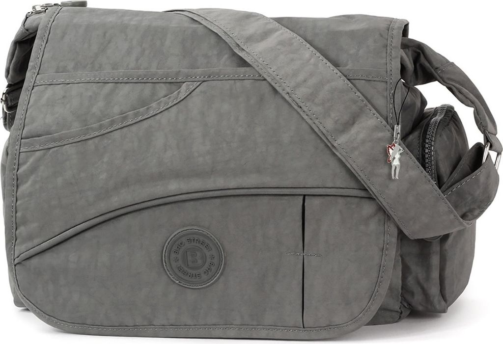 Bag Street Nylon Tasche Damenhandtasche grau 32x13x20 D2OTJ214K