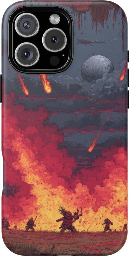 Apokalyptische Feuersbrunst – Hülle Kompatibel mit iPhone 16 Pro Max