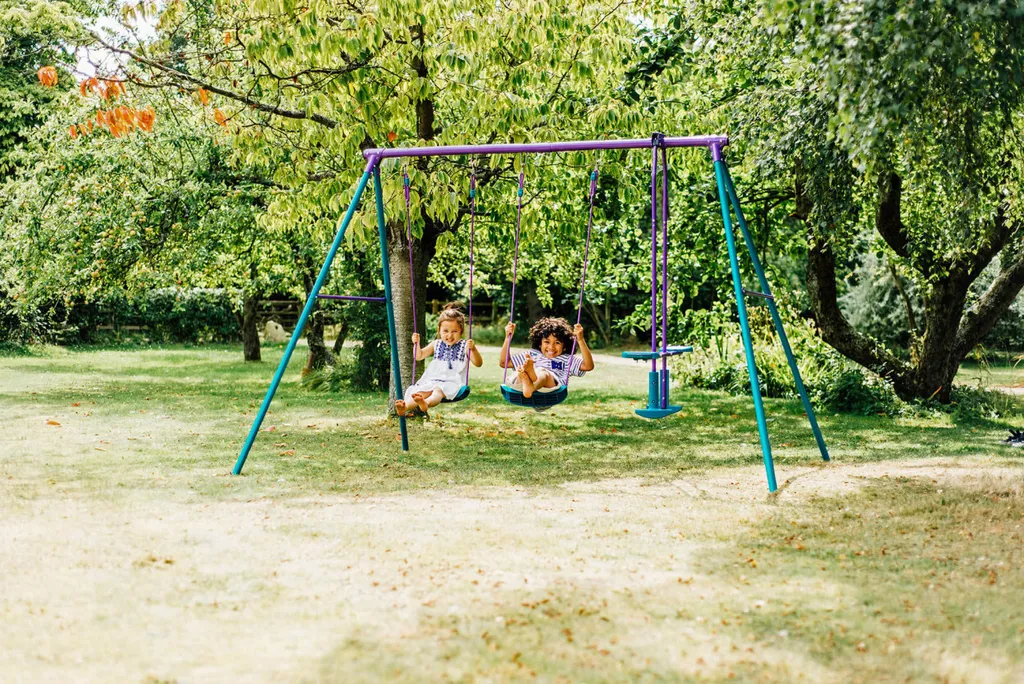 Balançoire enfant Plum Jupiter 2 pour jeux de plein air et jardin