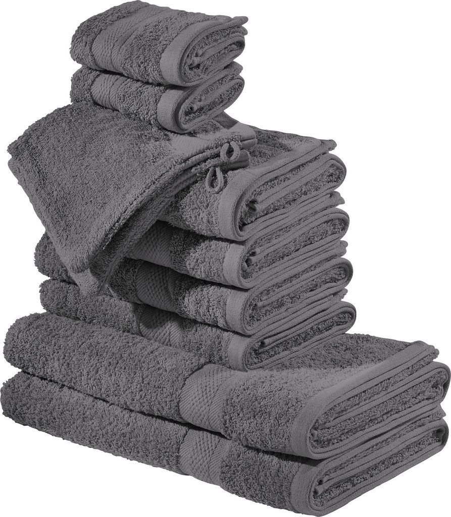 REDBEST Frottier-Set Chicago" 10-teilig anthrazit OneSize"