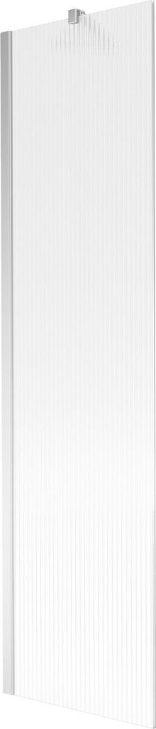 Mexen Next Wannenspritzschutz 1-flügelig 50 x 150 cm, Streifen, Chrom - 895-050-000-00-09-01