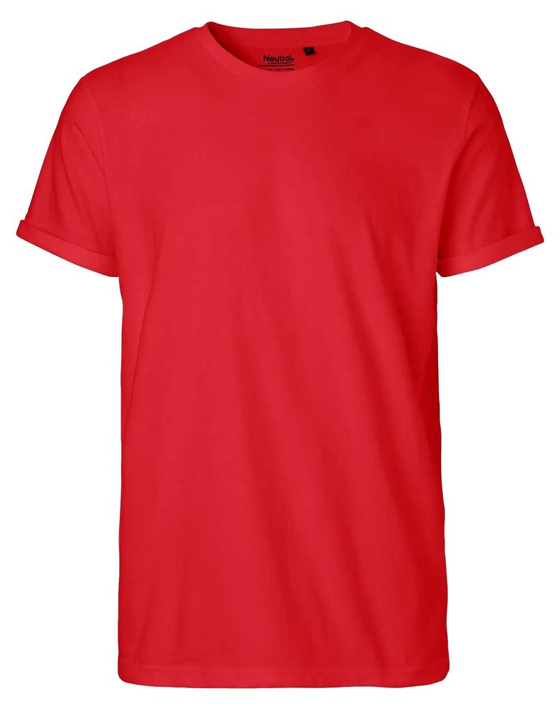 Neutral - T-Shirt für Herren, Krempelärmel LT4119 (L) (Rot)