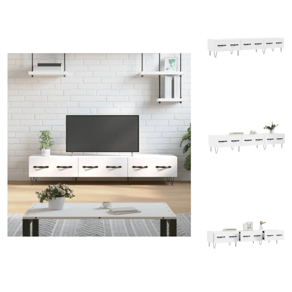 vidaXL Mobile TV Soggiorno Bianco 150x36x30 cm | Legno Moderno