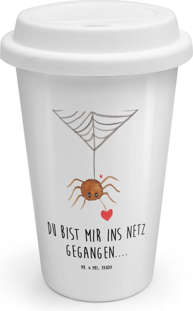 Mr. & Mrs. Panda Thermobecher Spinne Agathe Liebe - Weiß - Produktbild 
