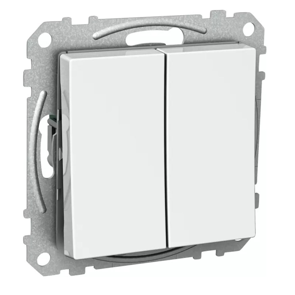 Elso Serienschalter 16A Steckklemme mit Wippe Exxact weiss WDE002116