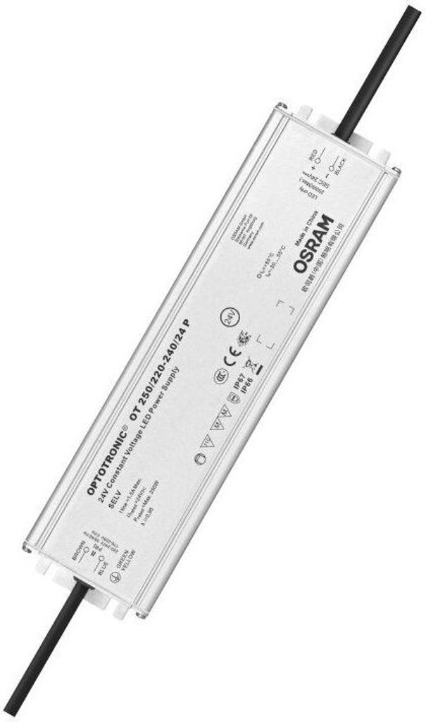 Osram OT 250/220...240/24 P, 21,7 W, -30 - 55 °C, 198 - 264 V, 60 Hz, 75 A, 68 mm