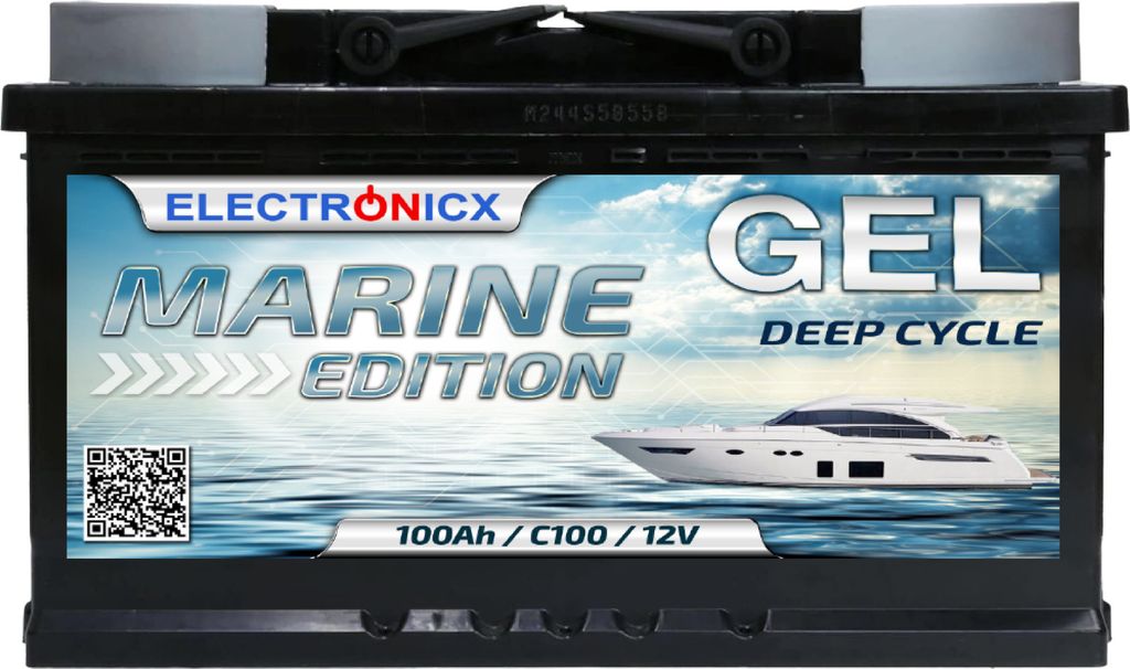 Elektronische Marineausgabe GEL-Batterie 100 Ah 12 V für Boote, Schiffe, Versorgungsbatterie