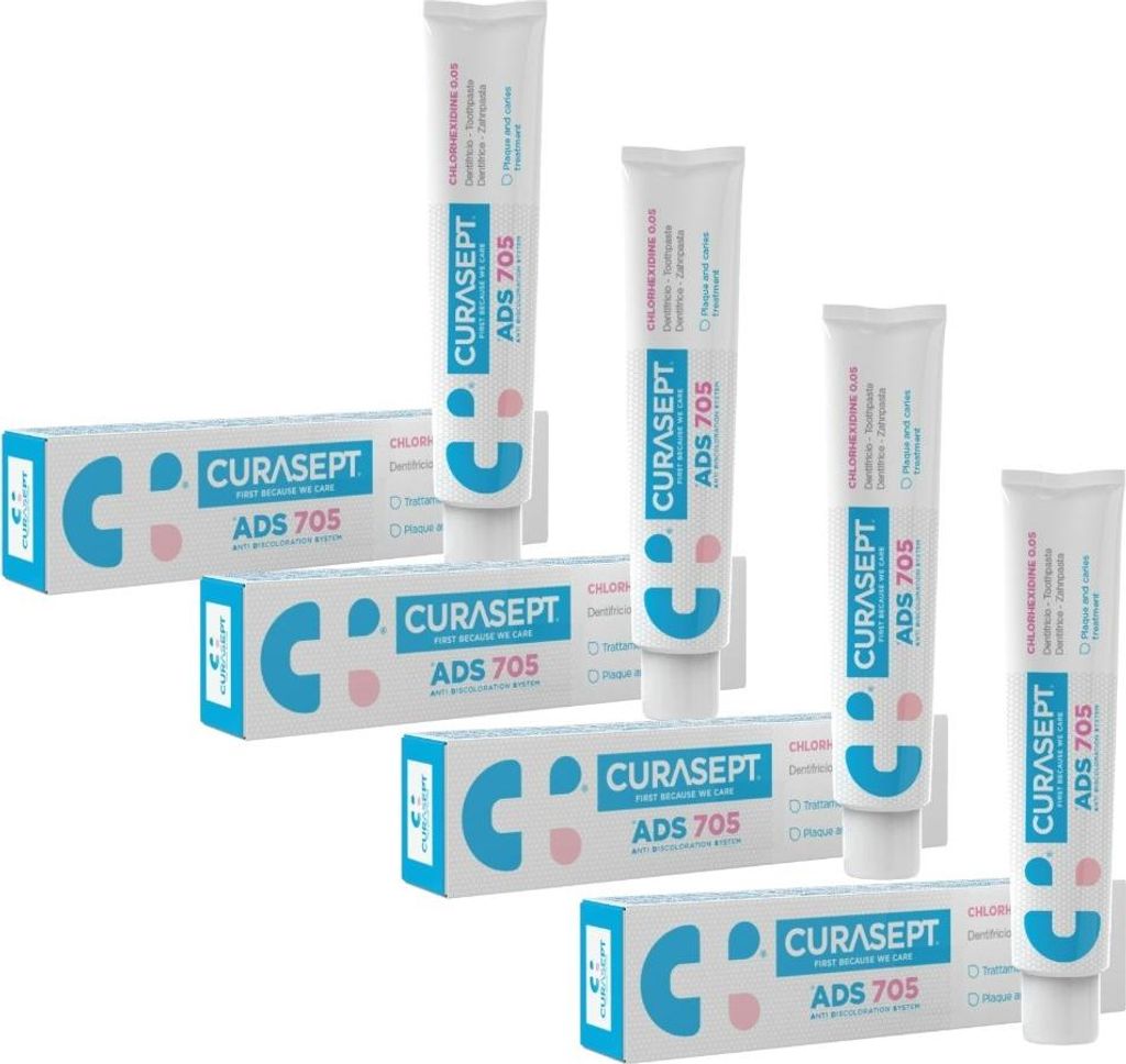 4x 75 ml Curasept ADS 705 mit 0,05% Chlorhexidin
