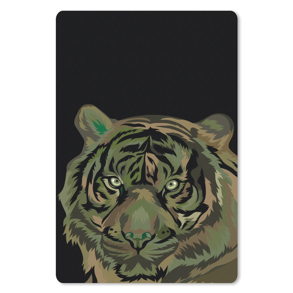 MuchoWow Mauspad Mousepad Tiger - Camouflage - Kopf 18x27 cm - Mousepads - Maus Mat - Pad - Mausunterlage