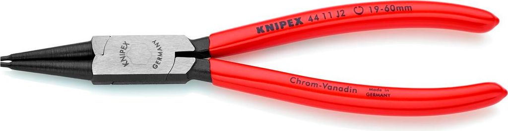 Knipex Sicherungsringzange DIN 5256 C Länge 180mm Ø 19,0-60,0mm schwarz atramentiert - 44 11 J2 SB