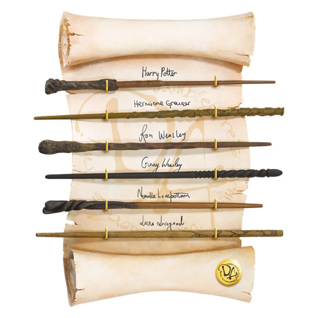 Set Baguettes Harry Potter Armée de Dumbledore en Résine et Présentoir
