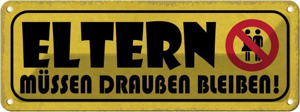 vianmo Blechschild 10x27 cm Eltern müssen draußen bleiben Familie Freunde