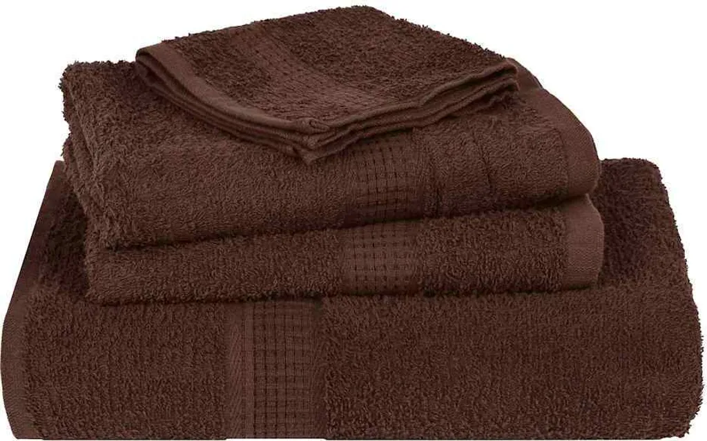 Set 2 Asciugamani 30x50 Marrone vidaXL | Ideale Hotel e B&B - 3