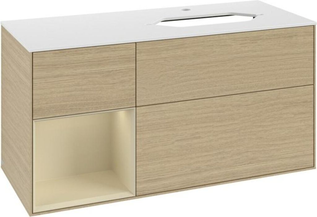 V&B Waschtischunterschrank Finion 120cm, Pl w m, Rg li si Gr m Lac, Oa ven