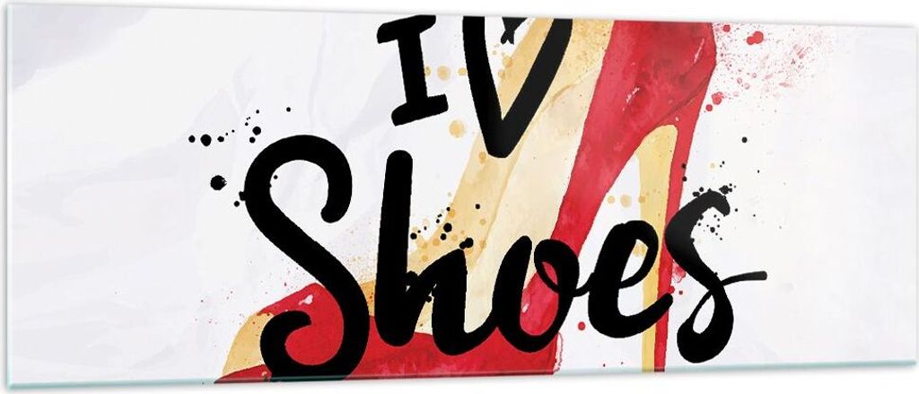 Bilder auf glas - Schuh Ferse Frau Mode - 140x50cm - Glasbilder - Wandbilder - Kunstdruck - zum Aufhängen bereit - Wanddekoration aus Glas - Glas ...