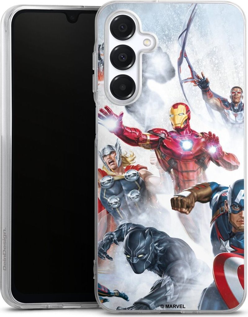 DeinDesign Handyhülle für Samsung Galaxy A16 4G Silikon Hülle Case Smartphone Schutzhülle Offizielles Lizenzprodukt Marvel The Avengers