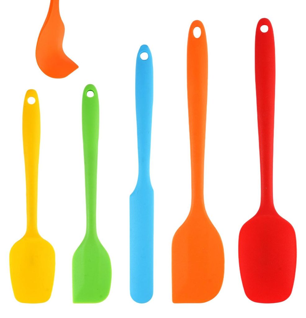 5-teiliges Silikonspatel-Set, BPA-frei, nahtloses Design, hitzebeständig bis 230 °C, Teigschaber, Küchenschaber aus Silikon zum Backen, Kochen u...