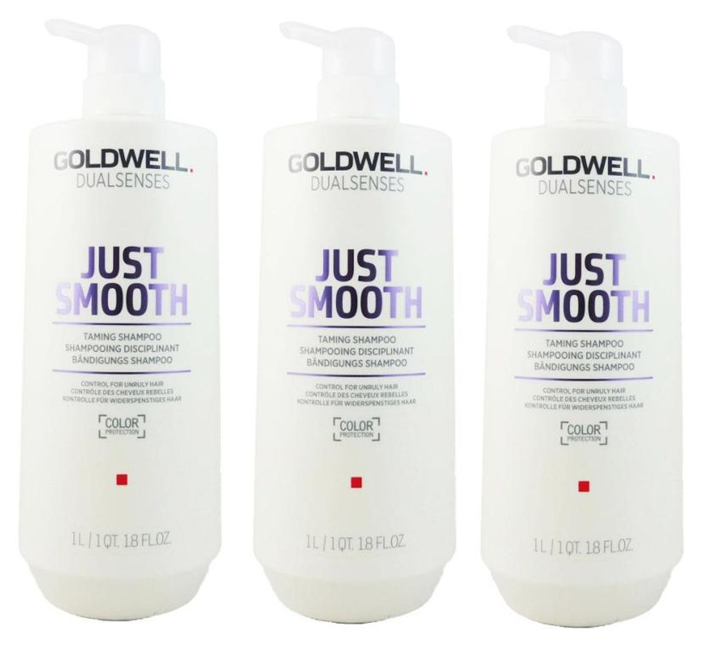 Goldwell Dualsenses Just Smooth Set di 3 shampoo da 1000 ml Immagine del prodotto 