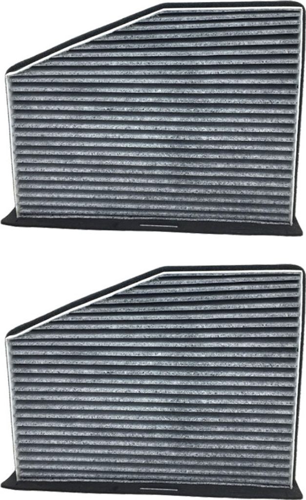 2x Trade-Shop Innenraumfilter / Pollenfilter / Aktivkohlefilter für viele PKWs ersetzt 1K1819653A, 1K1819653B / 27,8 x 21,4 x 3,1cm